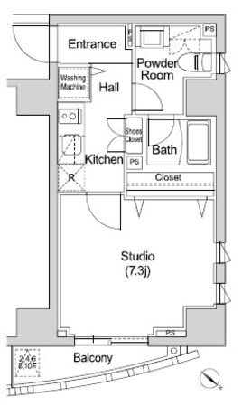 カーサスプレンディッド赤坂7丁目の物件間取画像
